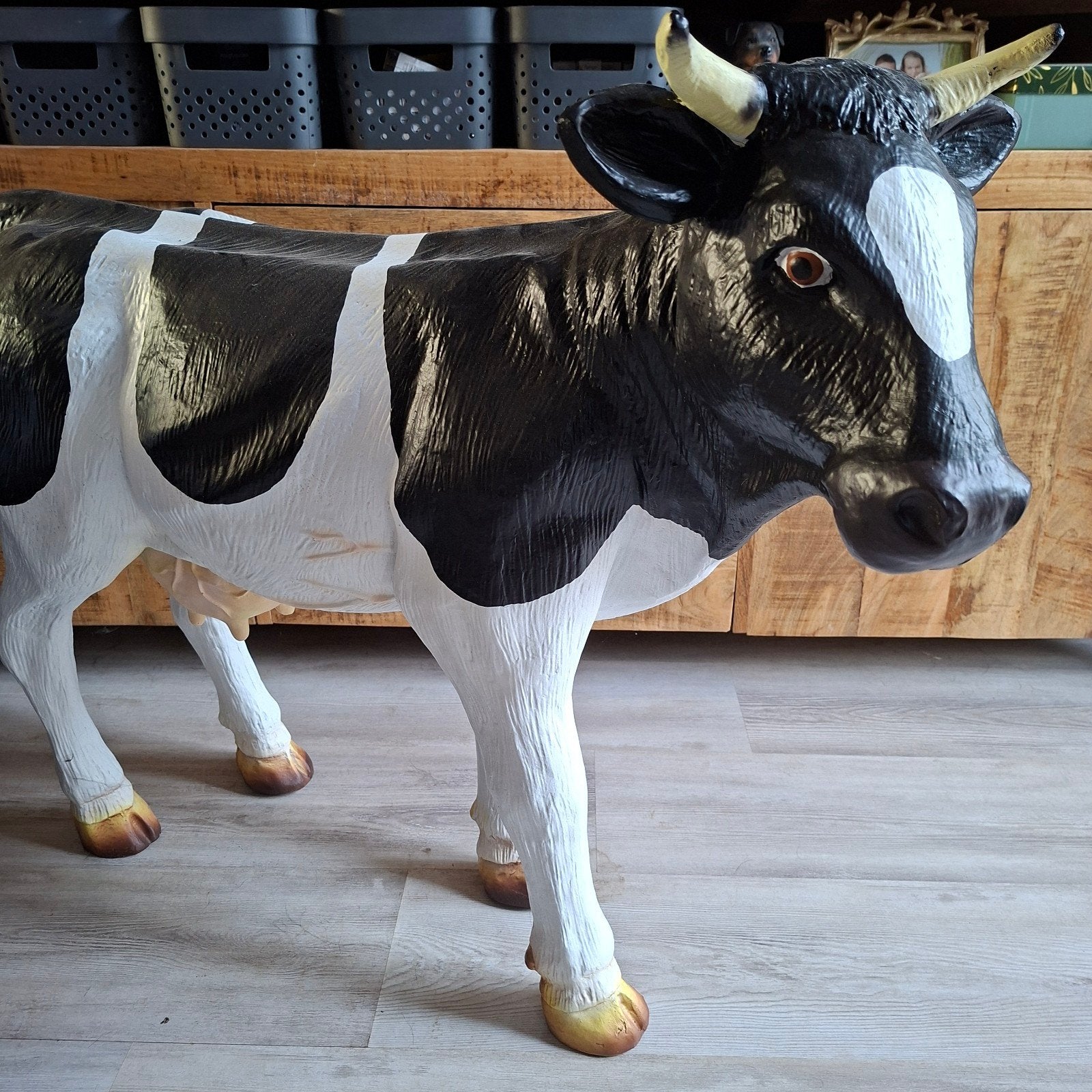beeld tuinbeeld grote koe kalf boerderij, Ophalen, Nieuw, Kunststof