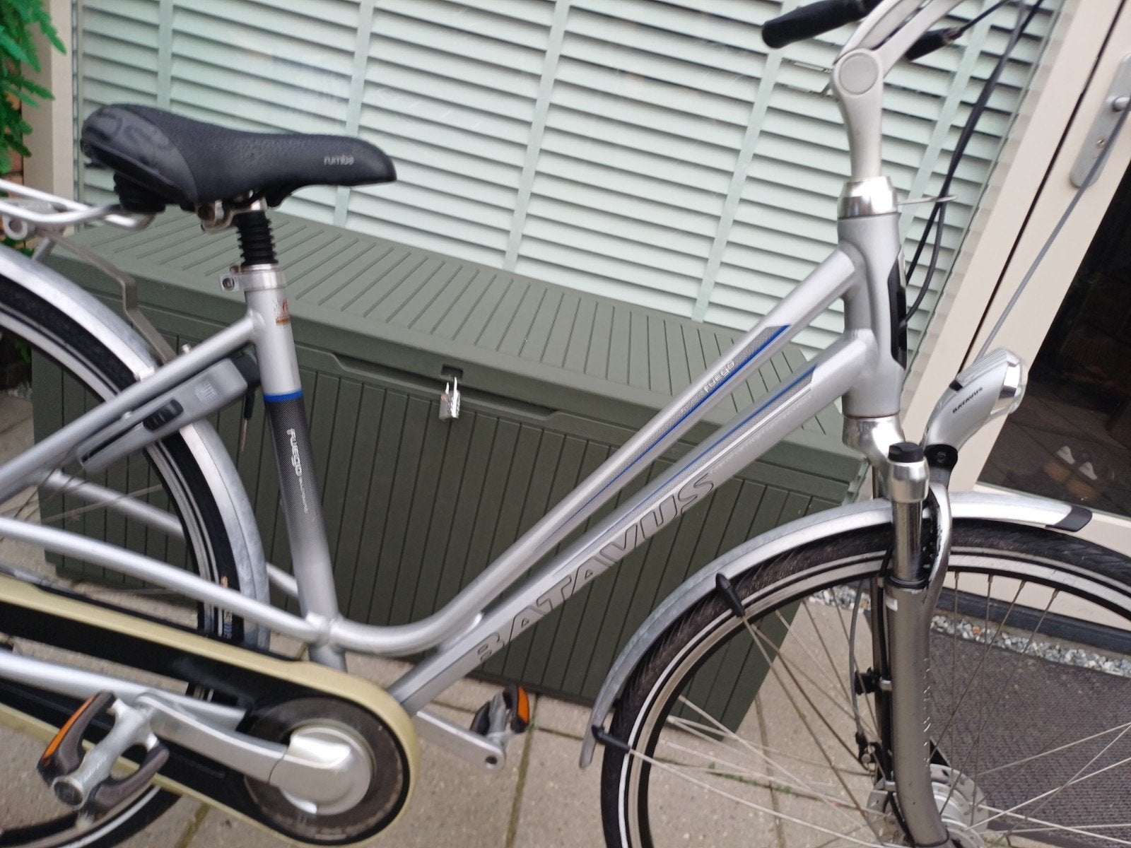 Batavus Damesfiets Zilver - 7 Versnellingen - Lage Instap, Fietsen en Brommers, Ophalen of Verzenden, Gebruikt, Batavus, Versnellingen