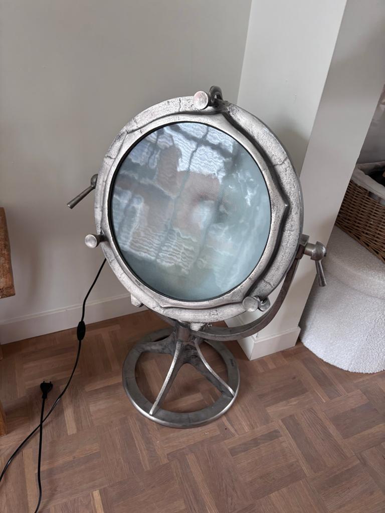 Industriële PTMD Vloerlamp / Spotlight - Metaal, Ophalen of Verzenden, Gebruikt, Metaal, 100 tot 150 cm