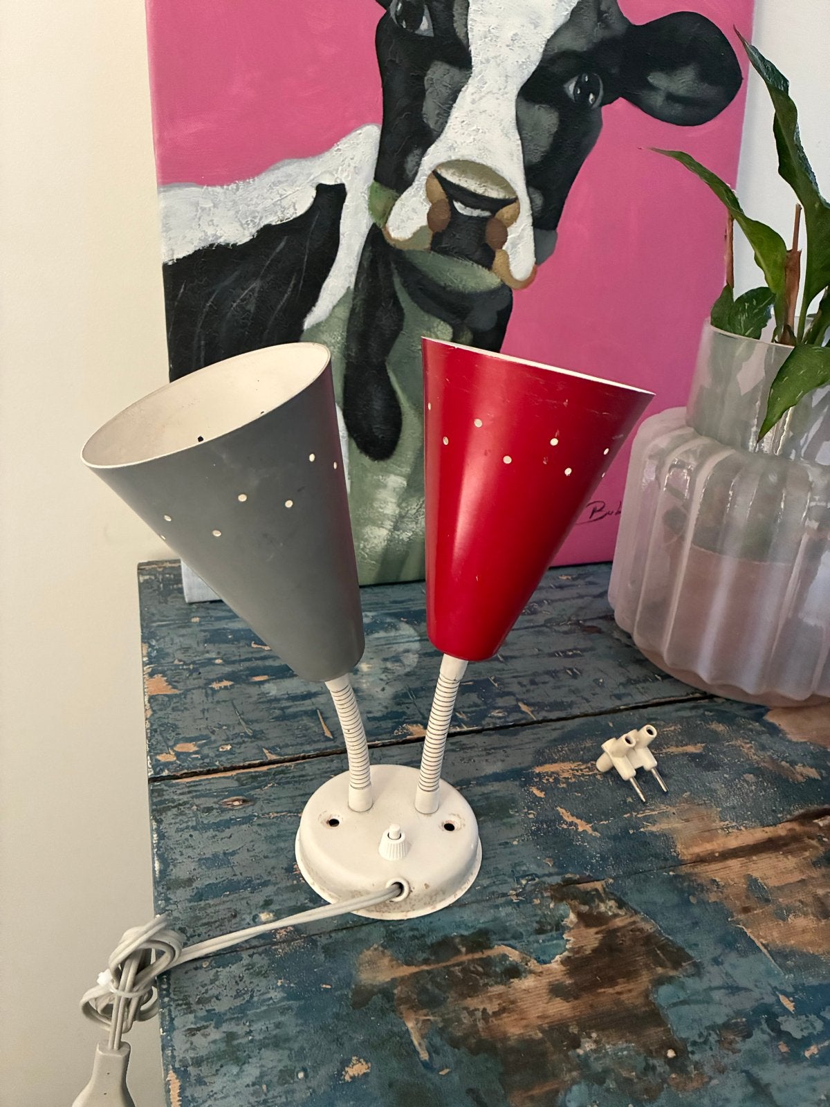 Vintage Diabolo Tafellamp/Wandlamp - Jaren '50/'60, Ophalen of Verzenden