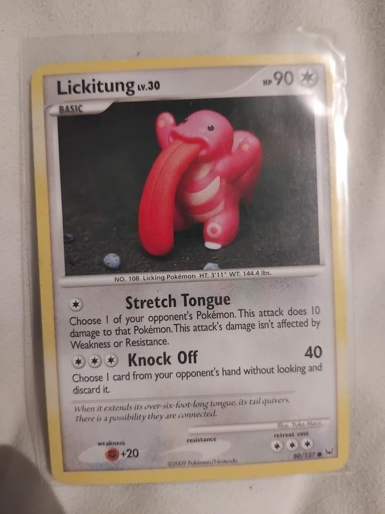 Lickitung Pokémon Kaart 80/127 (2009), Ophalen of Verzenden, Gebruikt, Losse kaart