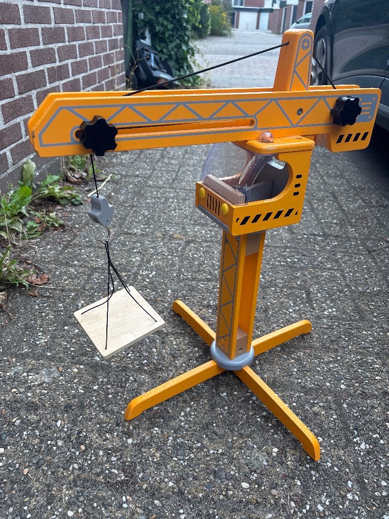 Hijskraan hout hape, Kinderen en Baby's, Speelgoed | Houten speelgoed, Ophalen, Gebruikt