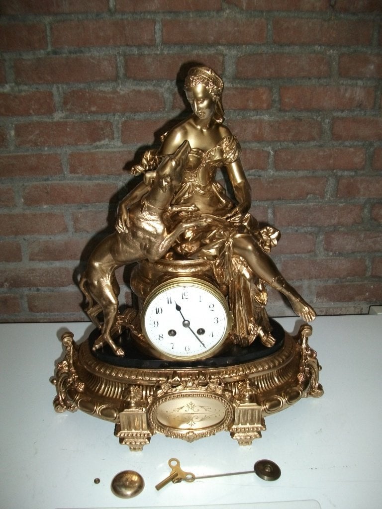 Een pronkstuk uit het verleden  (  1848 ) Pendule, Antiek en Kunst, Ophalen of Verzenden