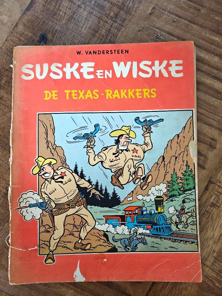 Suske en Wiske Nr 25 De texas-rakkers 1e druk 1960, Boeken, Stripboeken, Gelezen, Eén stripboek, Ophalen of Verzenden