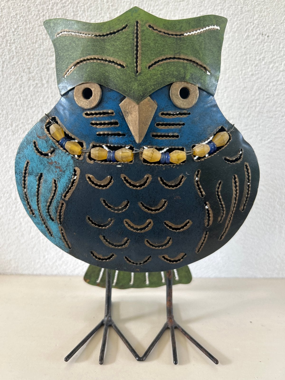 Metalen Uil Waxinelichthouder - Vintage Stijl, Ophalen, Vintage, Gebruikt, Meerkleurig