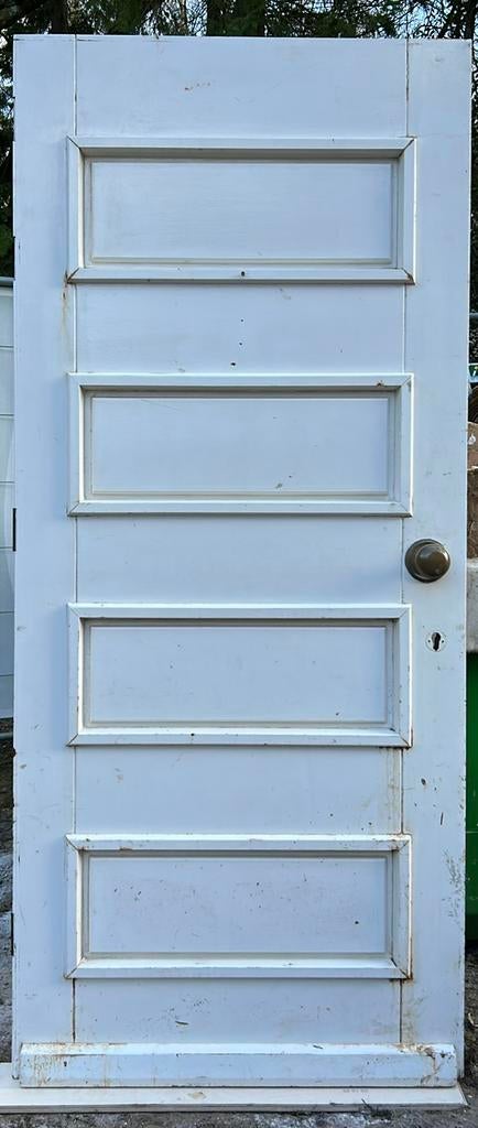Voordeur massief hardhout 212x92,5cm zie tekst, Ophalen, Zo goed als nieuw, Buitendeur, 200 tot 215 cm