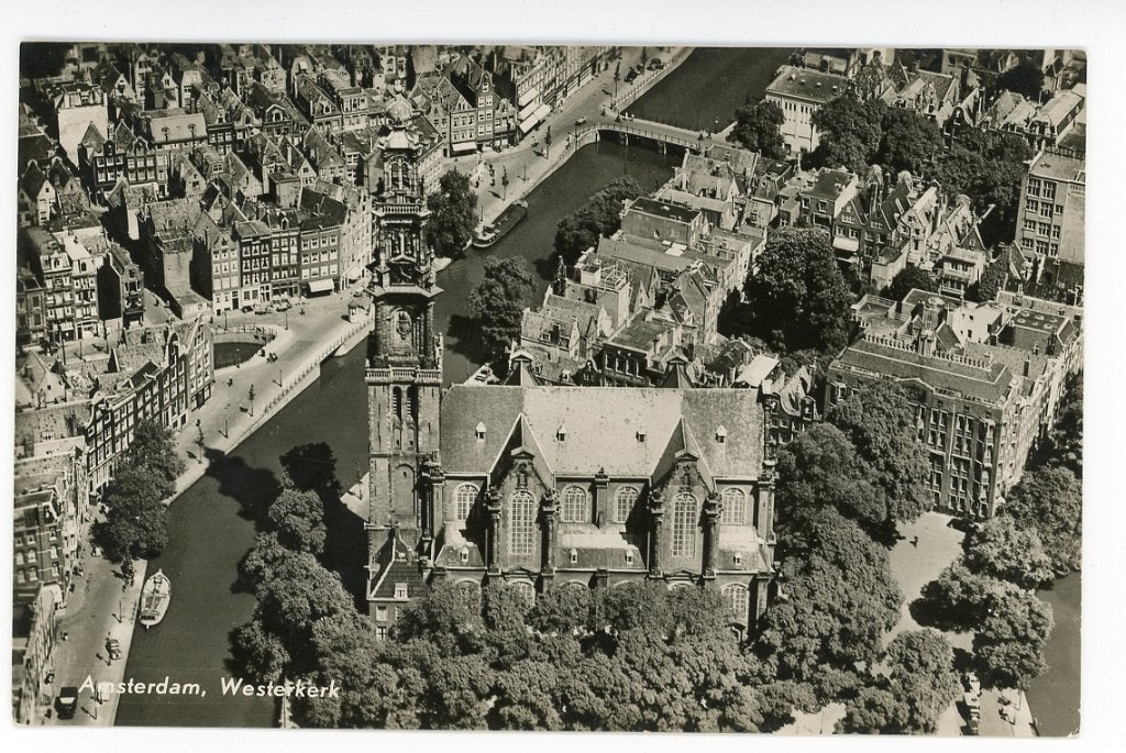 Amsterdam, Verzamelen, Ansichtkaarten | Nederland, Ophalen of Verzenden, 1940 tot 1960, Gelopen, Noord-Holland