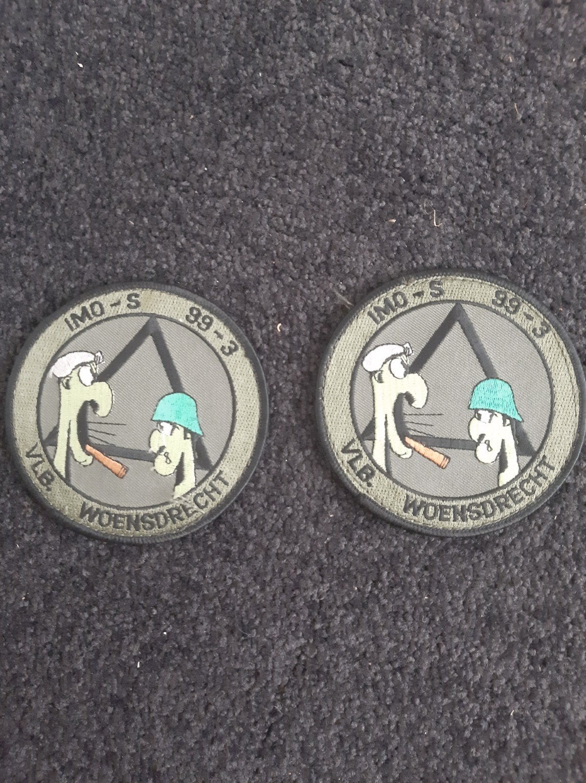 2x VLB Woensdrecht IMO-S 89-3 Embleem/Badge, Ophalen of Verzenden, Luchtmacht, Nederland, Embleem of Badge