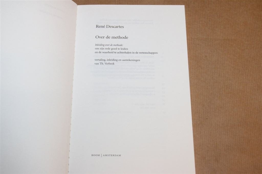 Over de Methode — Descartes, Klassiek Werk uit 1637, Ophalen of Verzenden, Gelezen