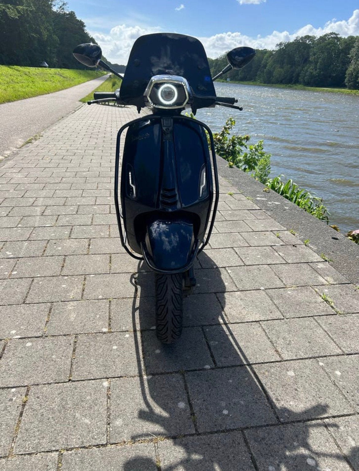 Vespa Sprint 50cc 2021 - Full Custom - Dark San Marino, Ophalen, Maximaal 45 km/u, Vespa S, Zo goed als nieuw