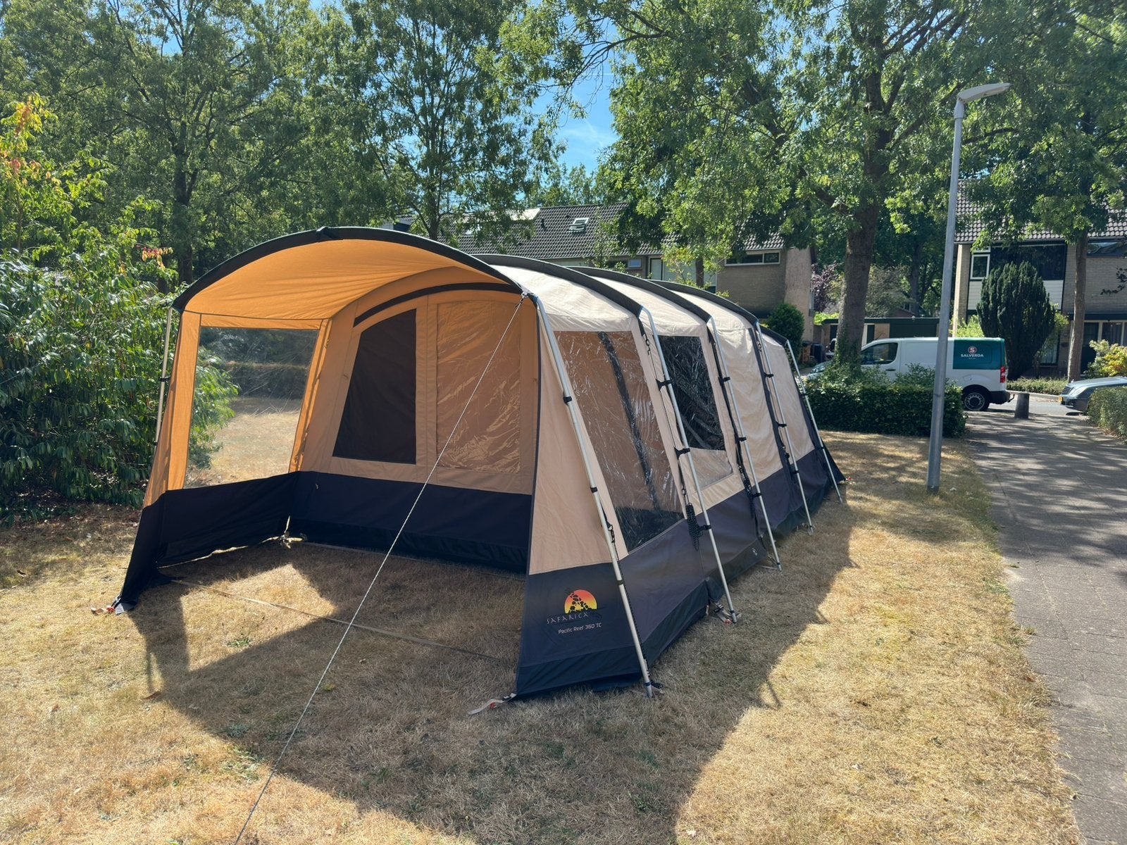 Tunneltent safarica pacific reef 360 tc, Caravans en Kamperen, Tenten, Ophalen, Zo goed als nieuw, Tot en met 5