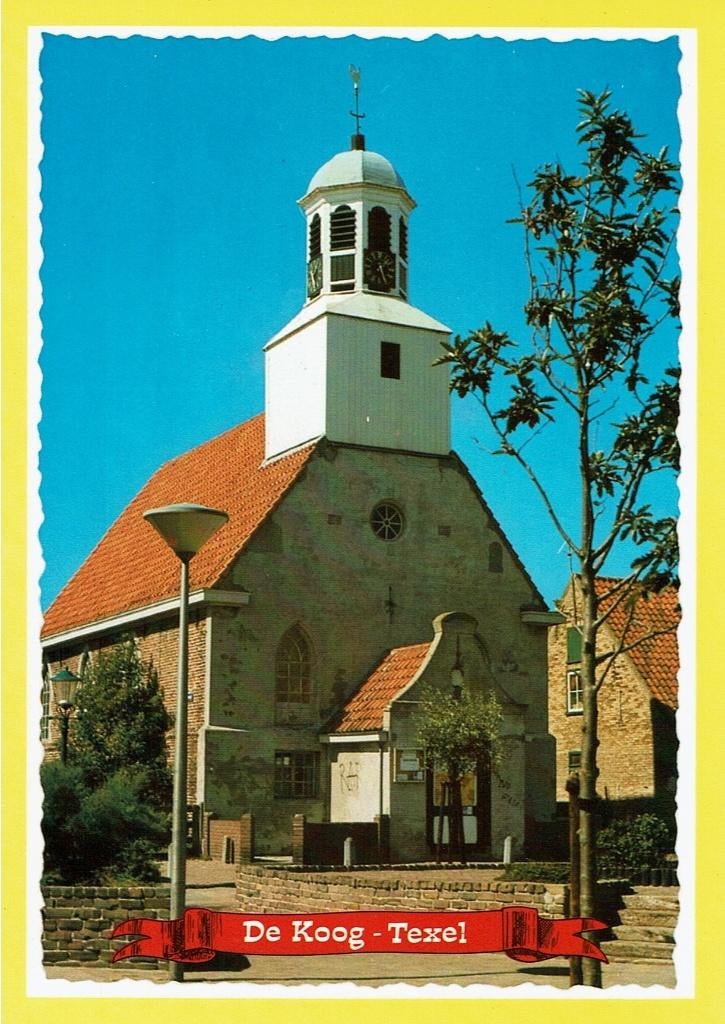 Ansichtkaart Texel, kerk De Koog, Ophalen of Verzenden, 1980 tot heden, Ongelopen, Waddeneilanden