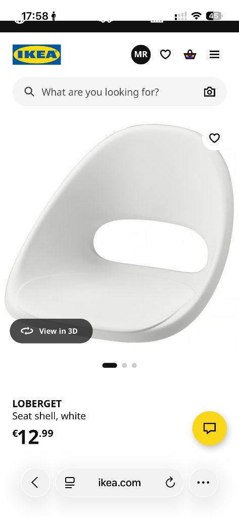 Chair, Ophalen, Wit, Zo goed als nieuw, Bureaustoel