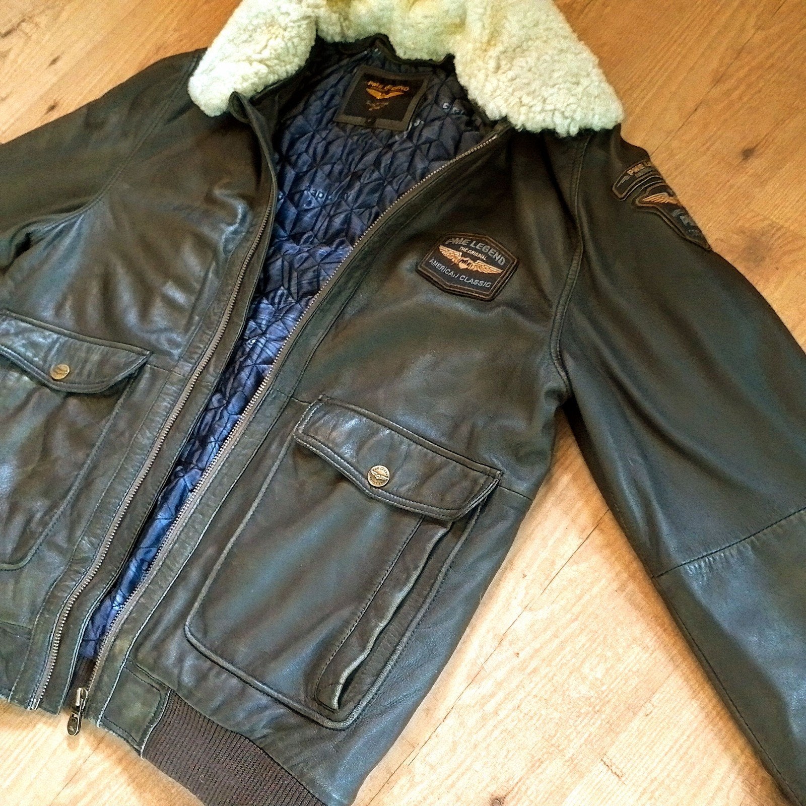 Origineel leren PME Legend piloten jack!, Kleding | Heren, Ophalen of Verzenden, Maat 56/58 (XL), Bruin, Pall Mall PME Legend