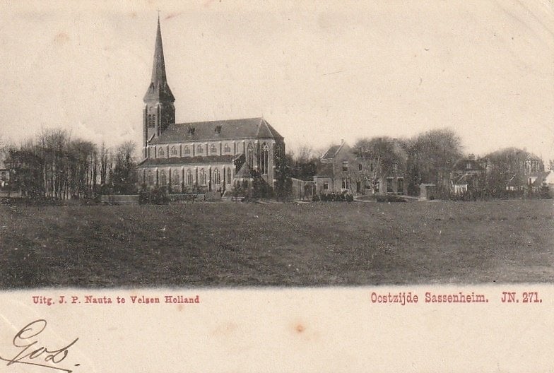 Sassenheim Oostzijde  Nauta JN. nr 271  1902, Ophalen of Verzenden, Voor 1920, Gelopen, Noord-Holland