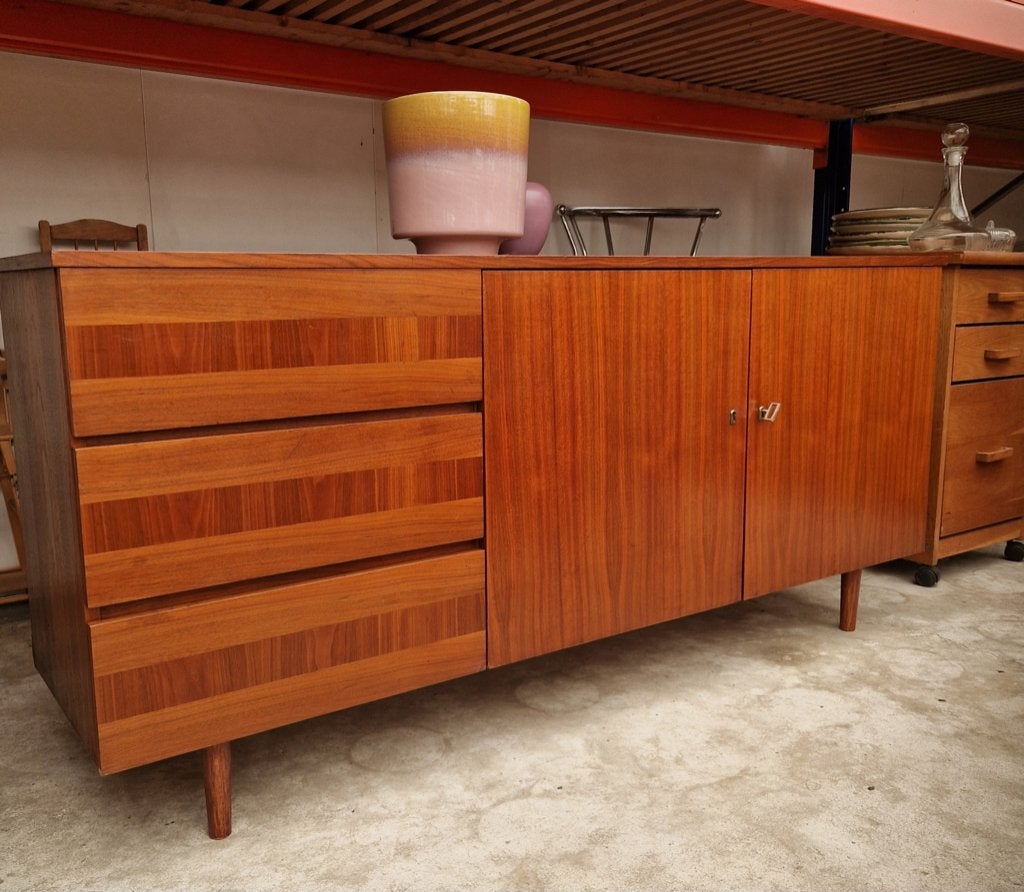 Vintage dressoir met drie laden, 160cm, Ophalen, ., 150 tot 200 cm, Met lade(s)