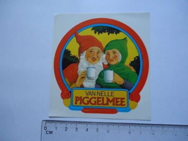 sticker Jaren 70 80 VAN NELLE Piggelmee kabouter koffie thee, Verzenden, Zo goed als nieuw, Bedrijf of Vereniging