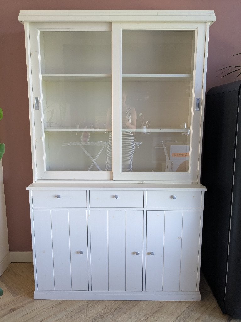 Buffetkast wit, Huis en Inrichting, Ophalen, Gebruikt, 100 tot 150 cm, 25 tot 50 cm