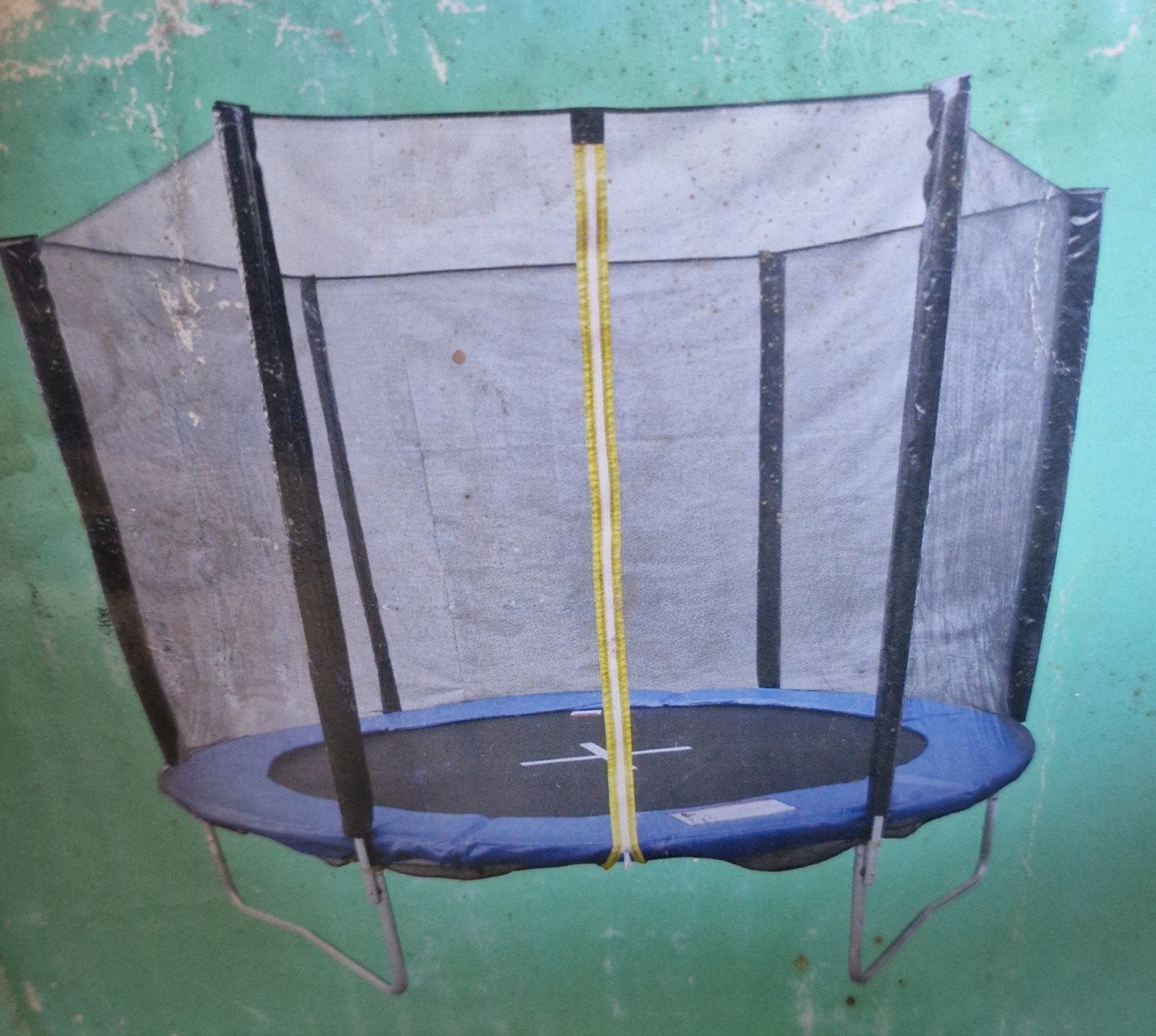 Trampoline met veiligheidsnet - Gebruikt diameter 244, Ophalen, Gebruikt