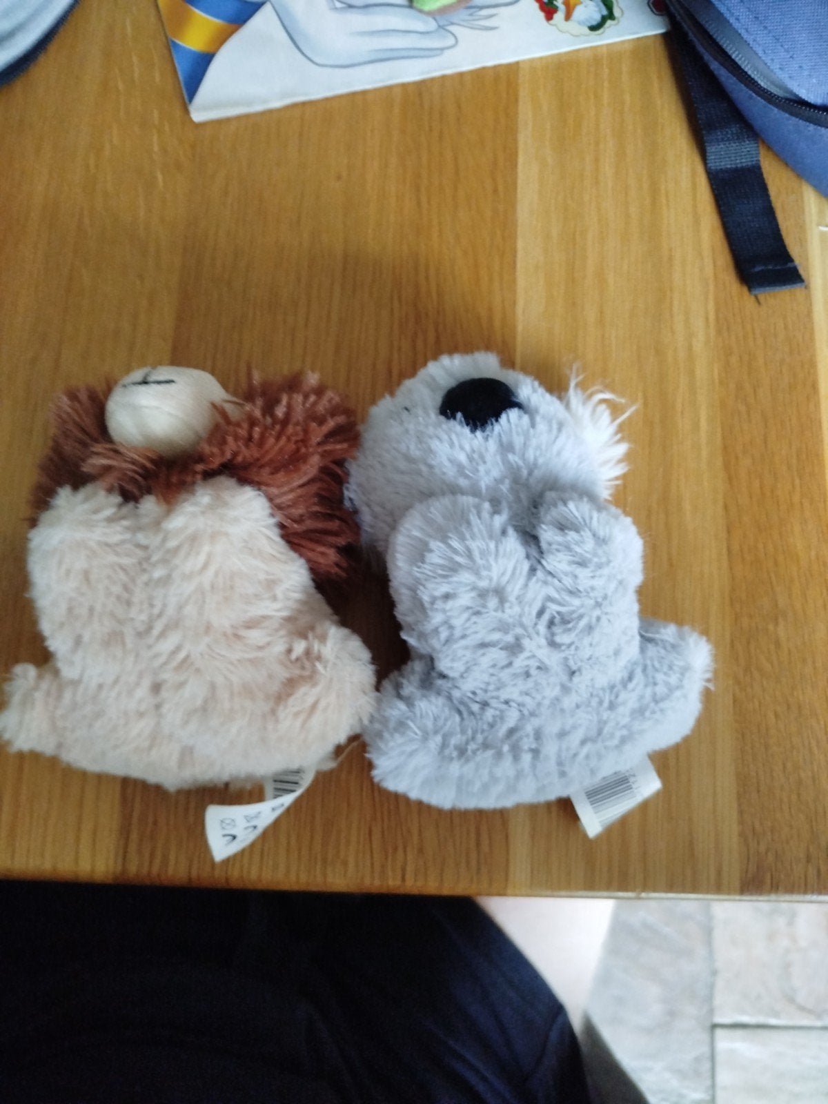 Set van 2 knuffels: leeuw en koala, Gebruikt, Ophalen of Verzenden, Bruin, Leeuw