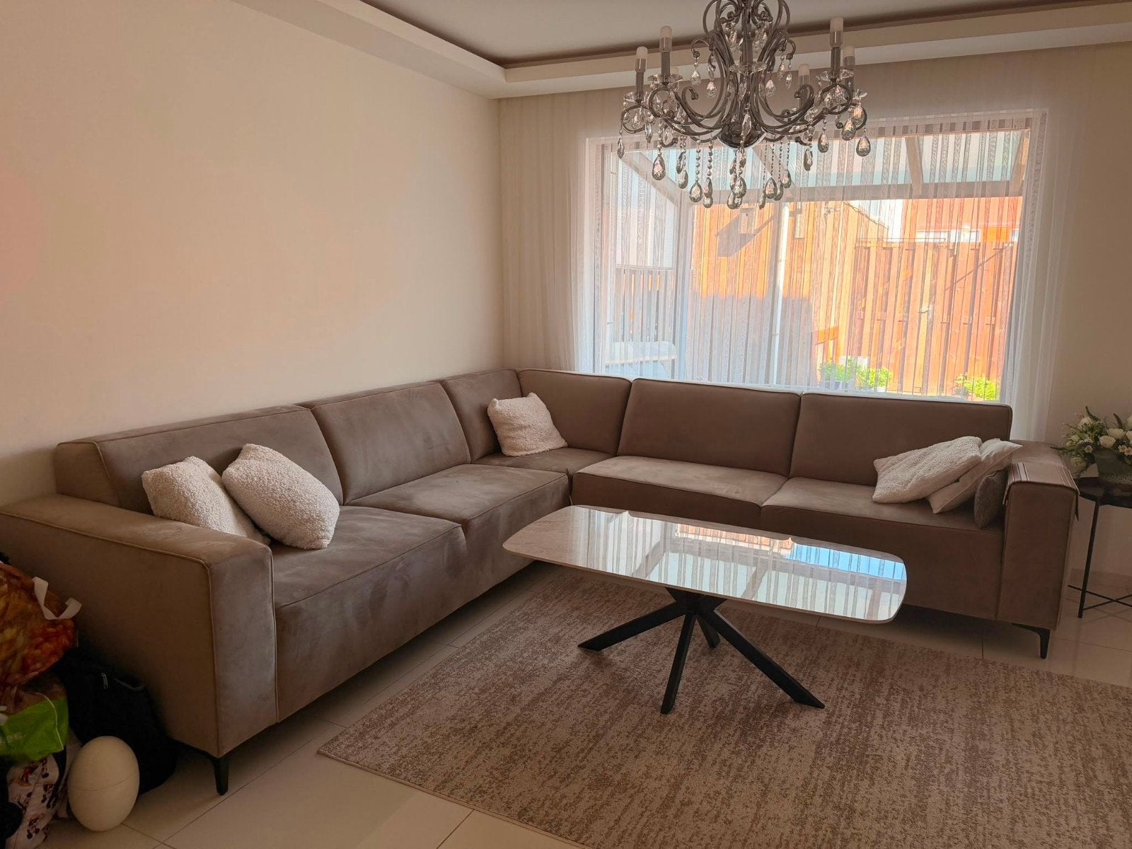 Complete inboedel: Hoekbankstel, Salontafel, Tafel+Stoelen., Huis en Inrichting, Complete inboedels, Ophalen of Verzenden