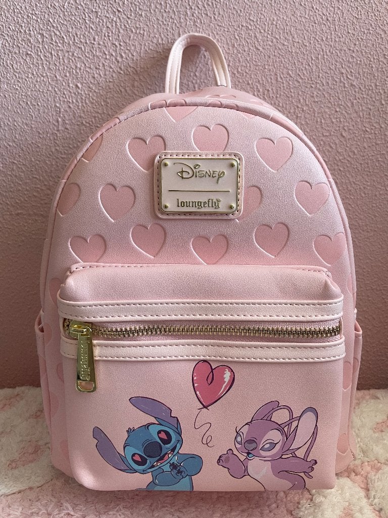 disney loungefly stitch angel rugtas roze nieuw, Verzamelen, Ophalen of Verzenden, Overige figuren, Nieuw, Tas, Koffer of Zak