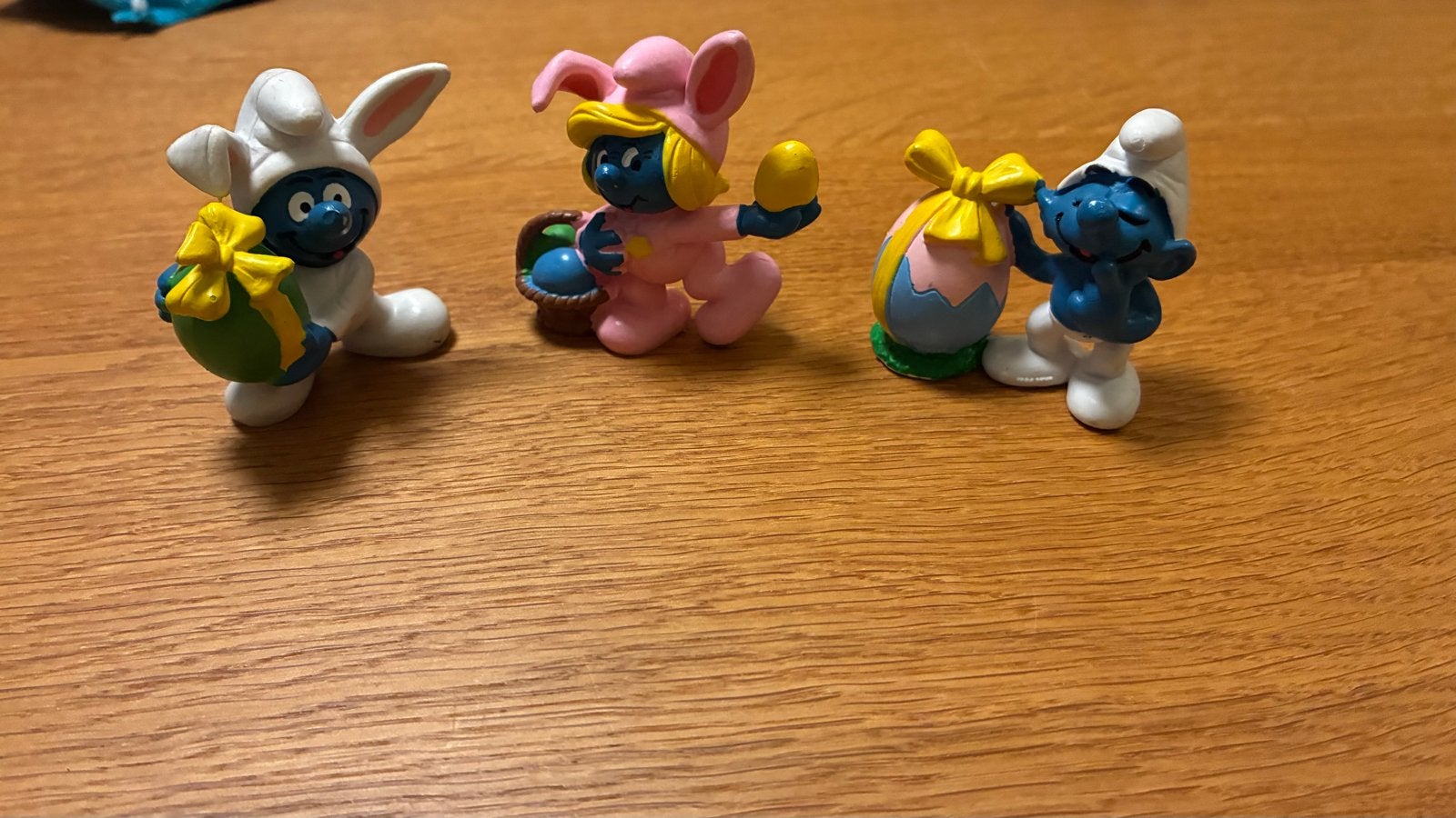 Smurfen - Pasen set van 3, Ophalen of Verzenden, Gebruikt, Verschillende Smurfen, Poppetje, Figuurtje of Knuffel