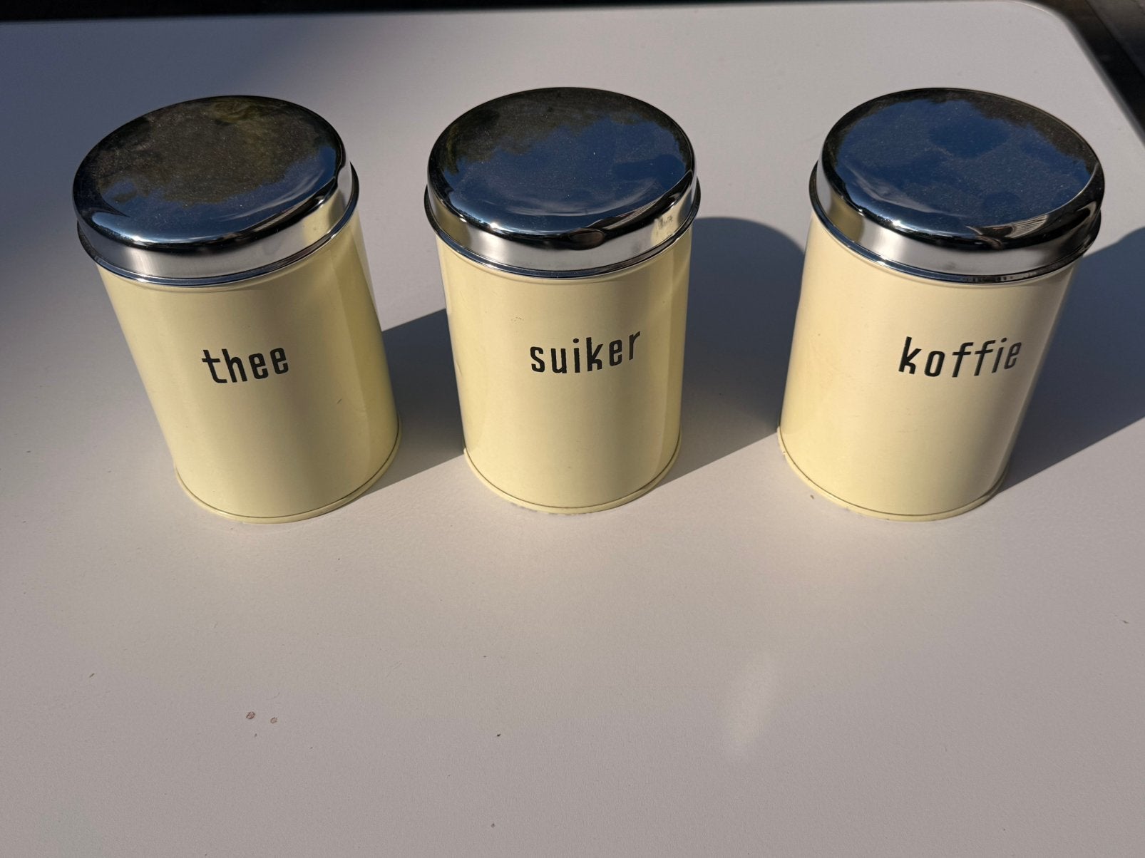 Blik koffie,thee en suiker, Ophalen of Verzenden, Zo goed als nieuw