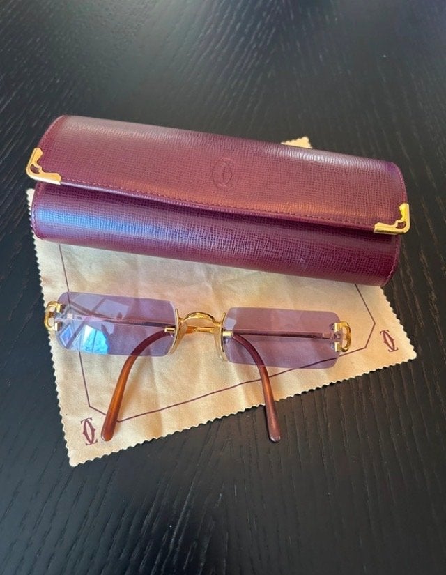 Cartier Gold Plated Zonnebril Origineel, Overige merken, Overige kleuren, Nieuw, Ophalen of Verzenden