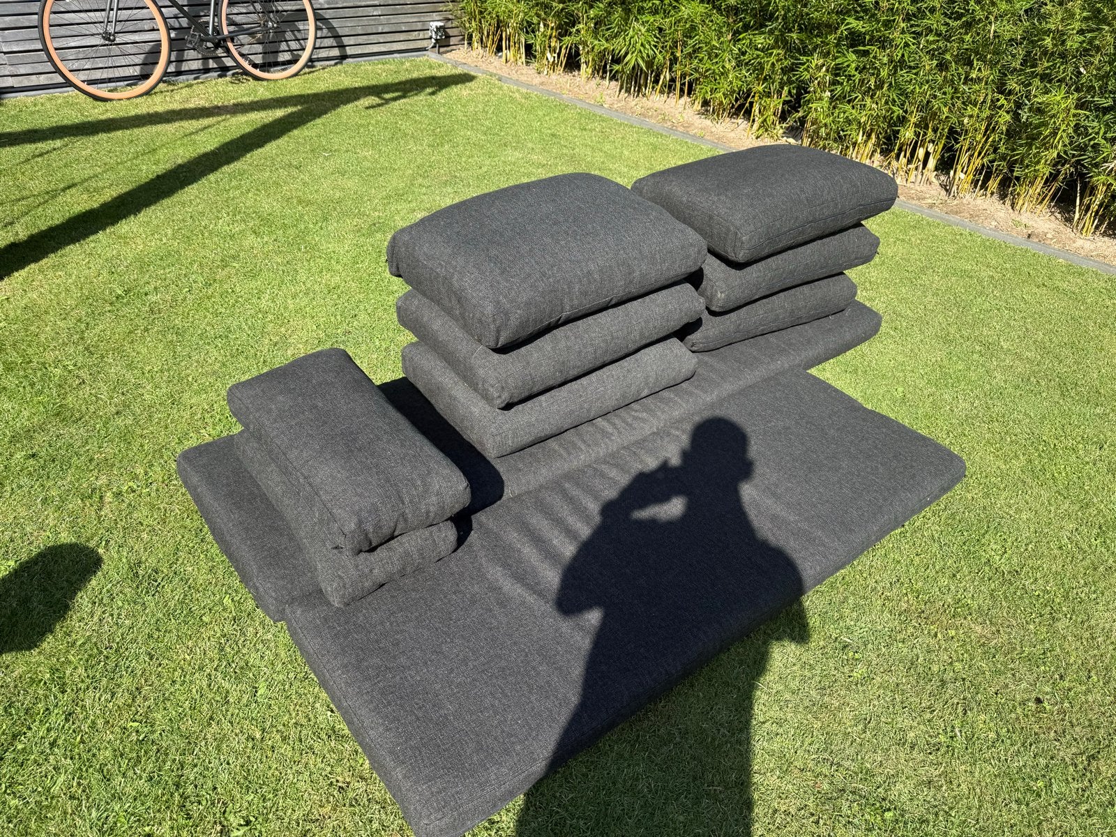 Hoogwaardige waterafstotende loungeset kussens op maat, Tuin en Terras, Tuinmeubel-accessoires, Ophalen, Zo goed als nieuw