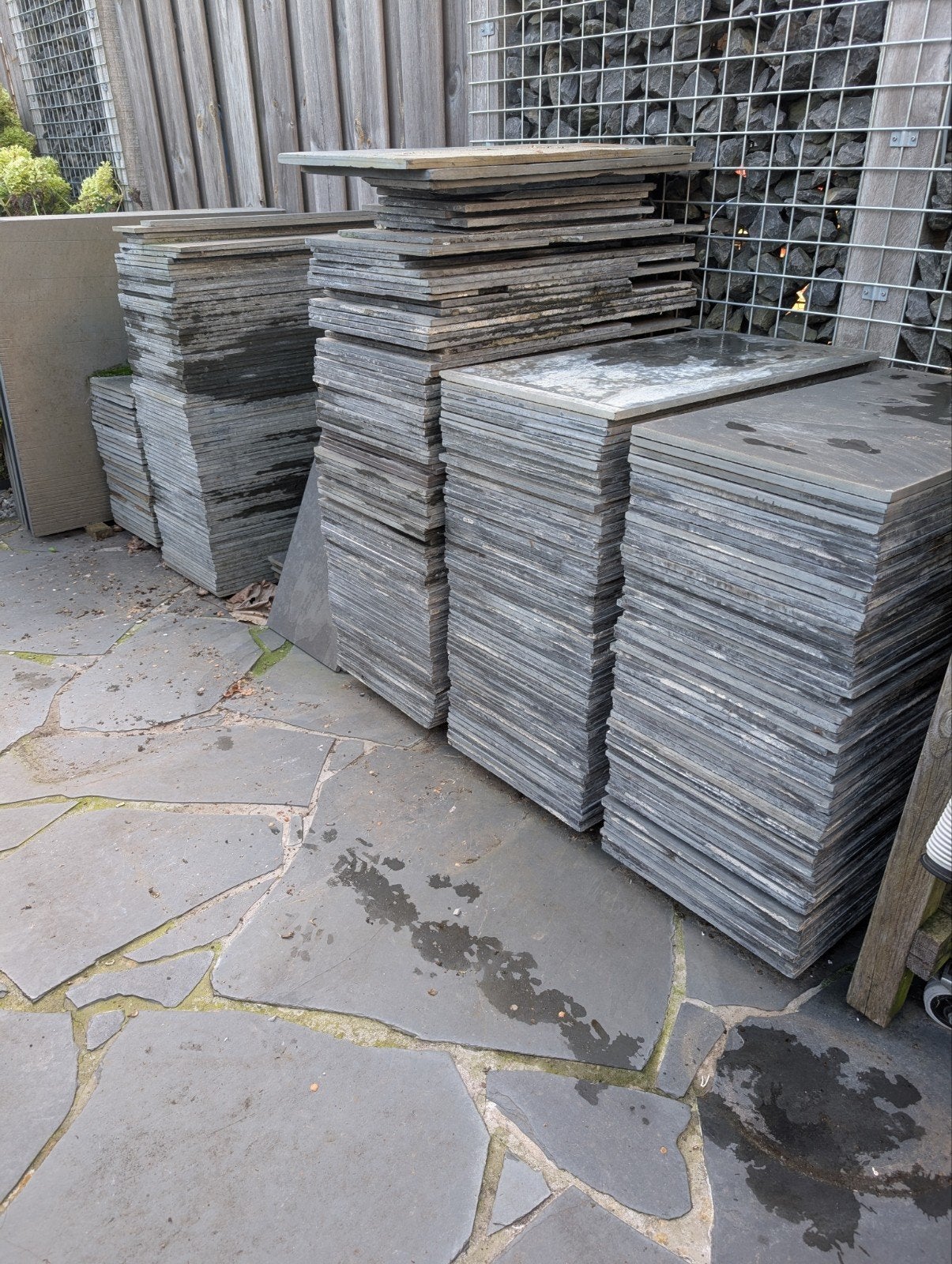 Leisteen natuursteen Braziliaans, antraciet, mustang PARTIJ, Ophalen, Gebruikt, 10 m² of meer