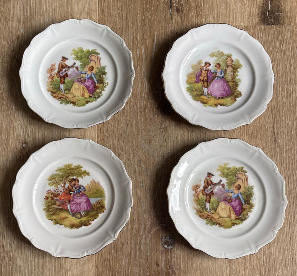 Set van 4 Wunsiedel Bavaria Porseleinen Schotels, Ophalen of Verzenden