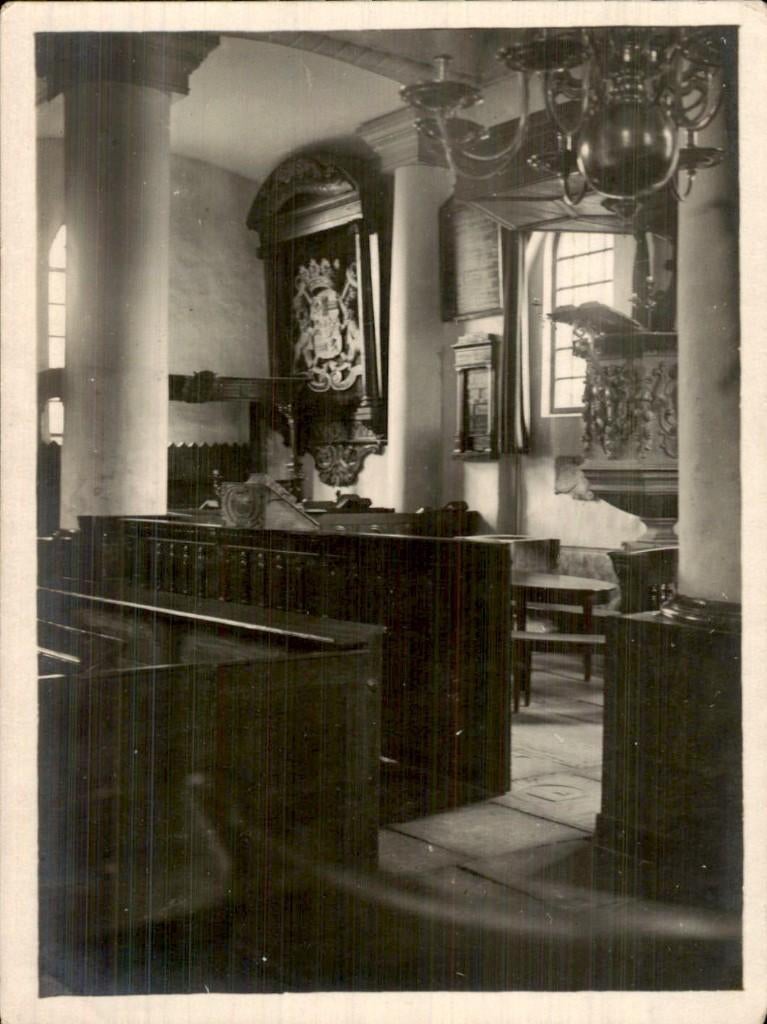 Batenburg - Kerk - Interieur met preekstoel, Verzamelen, Ansichtkaarten | Nederland, Gelopen, Gelderland, 1920 tot 1940, Ophalen of Verzenden