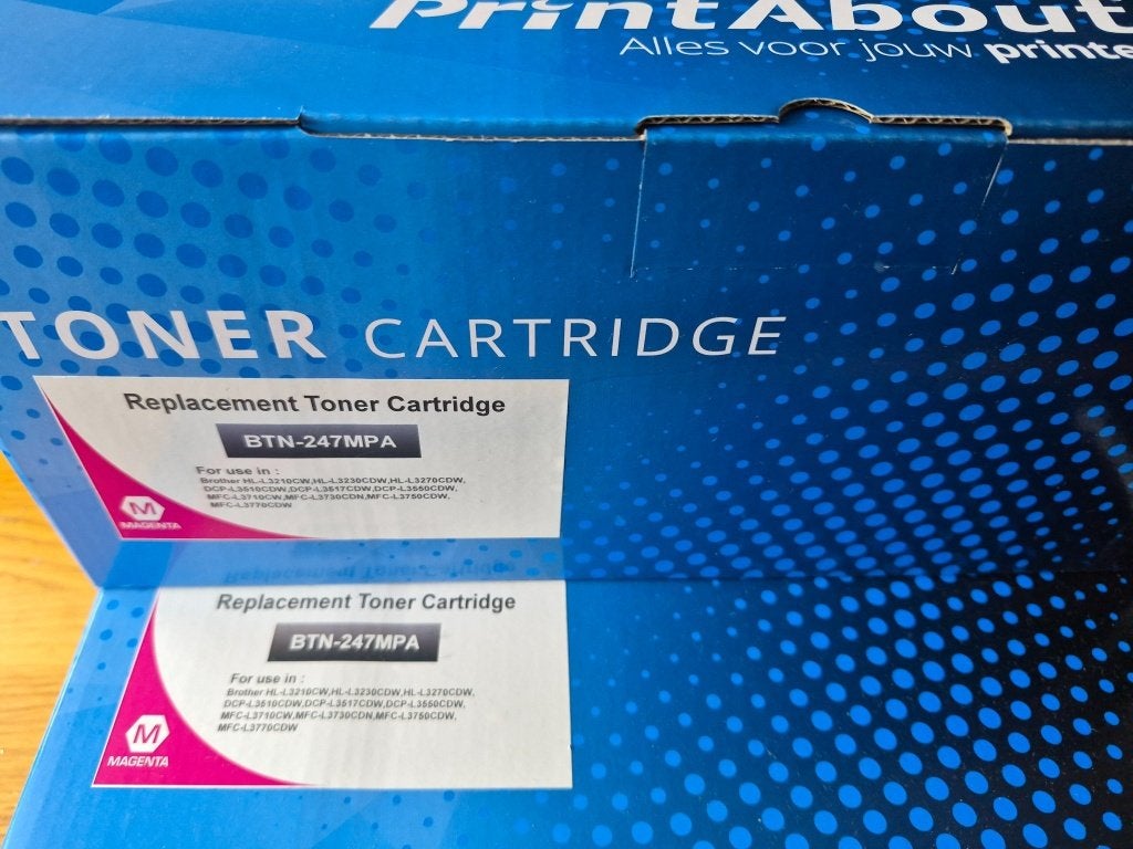 2x PrintAbout/bROTHER  BTN-247MPA Magenta Toner – Nieuw, Ophalen of Verzenden, Nieuw, Toner, Brother