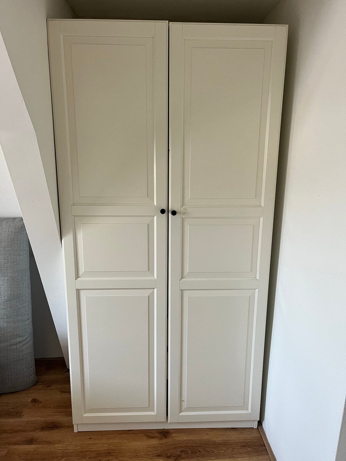 Kledingkast wit met hangruimte en lades, Ophalen, Gebruikt, 200 cm of meer, 50 tot 100 cm