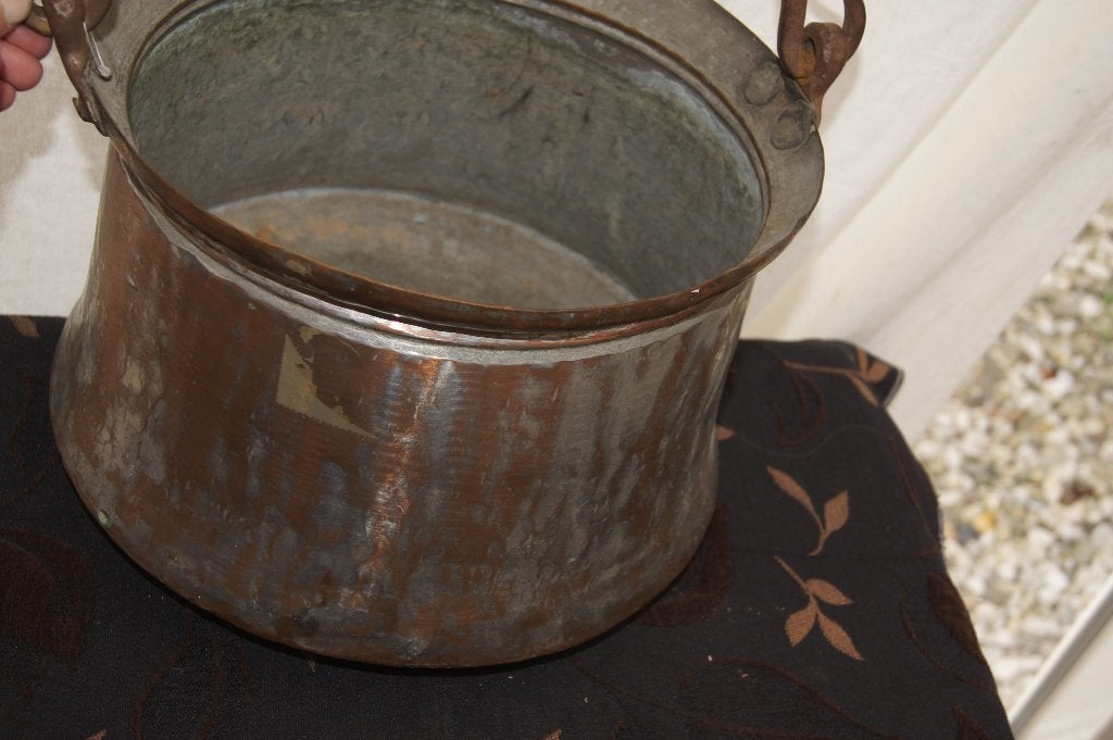 Akerpot ( Koper antiek, Ophalen of Verzenden