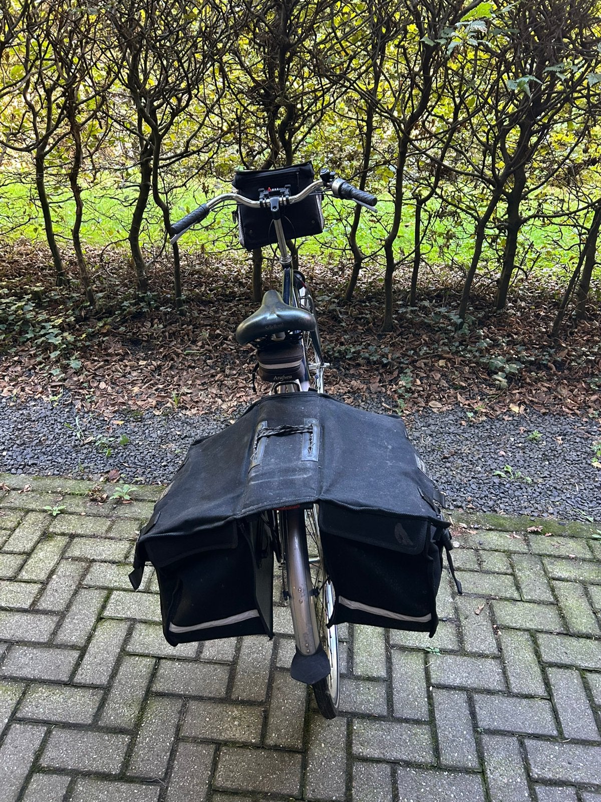 Nette hetenfiets met fietstassen, Ophalen, Zo goed als nieuw, Overige modellen