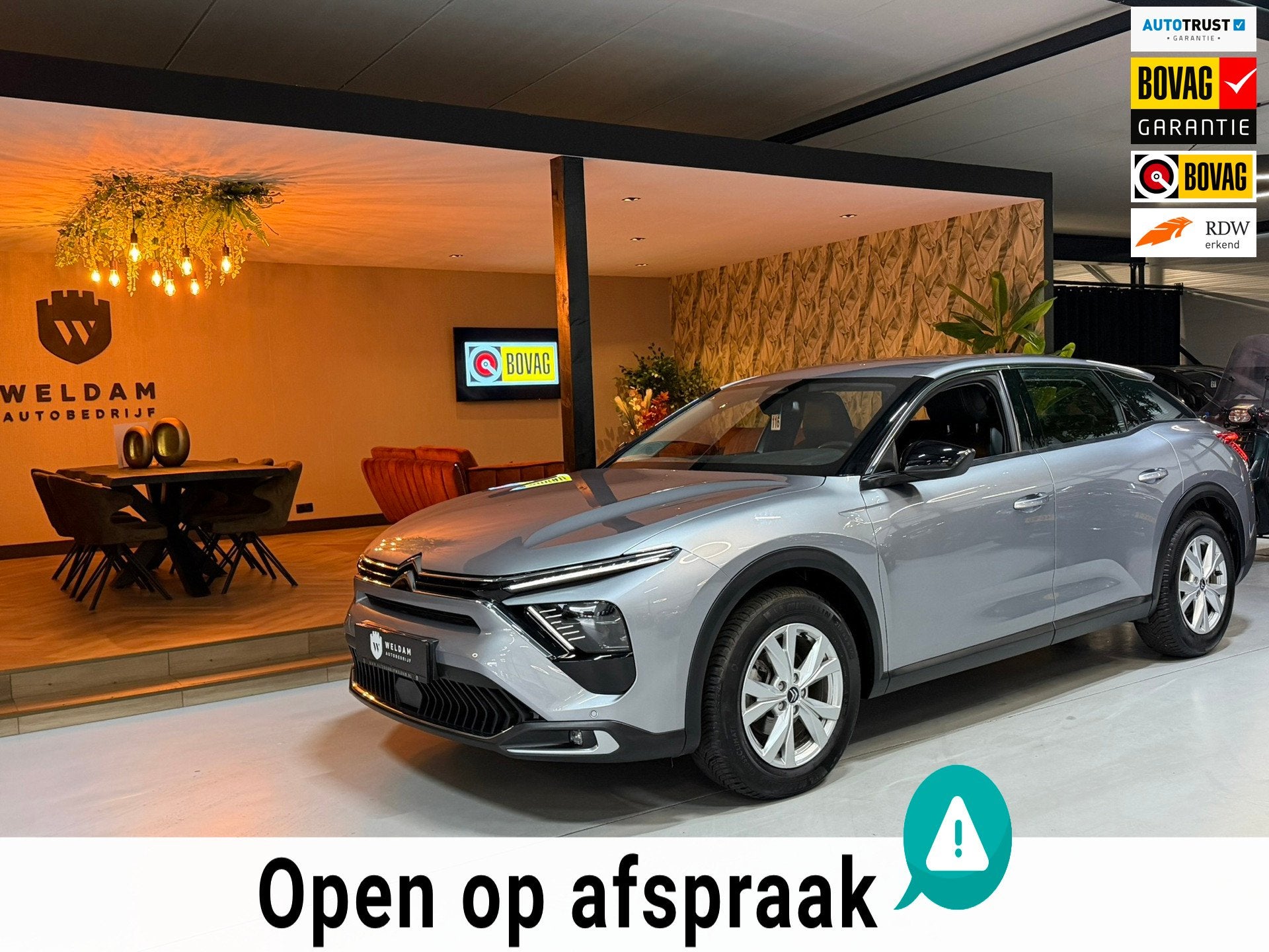 Citroen C5 X 1.2 Feel |Trekhaak|Dealer Onderhouden|Allseason, Stof, Gebruikt, 1199 cc, Met garantie (alle)