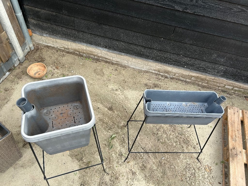 Bloembakken (gratis), Tuin en Terras, Ophalen, Kunststof, Gebruikt, Minder dan 30 cm