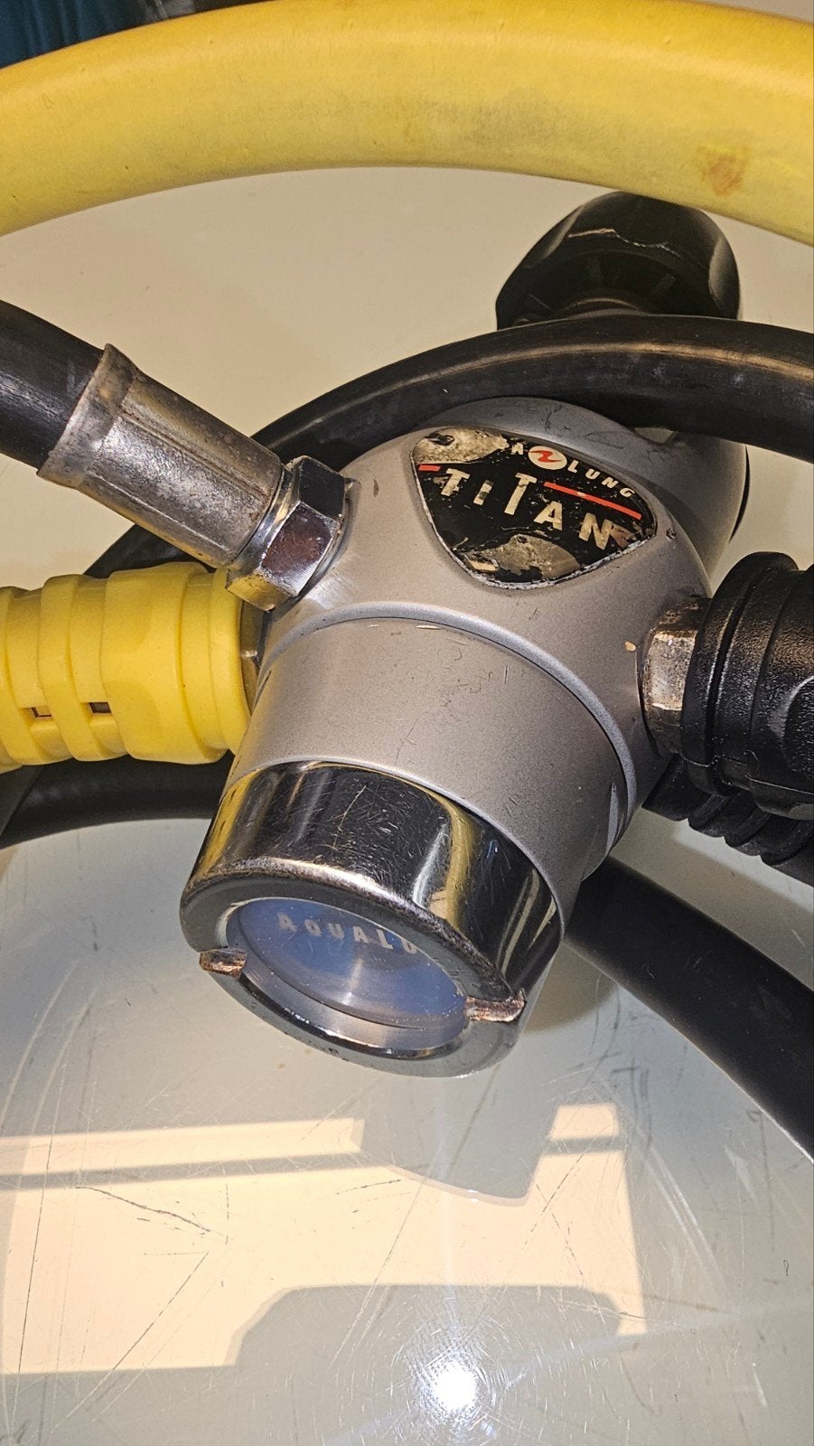 Aqualung Titan LX Koudwater Set met Keur Rapport, Watersport en Boten, Ophalen of Verzenden, Gebruikt, Overige typen