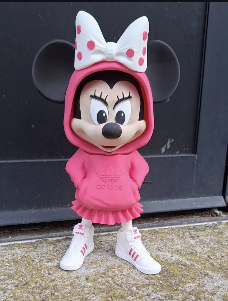 Nieuw 3D geprint beeld van Minnie Mouse in girly pink., Ophalen of Verzenden, Nieuw, Fantasy