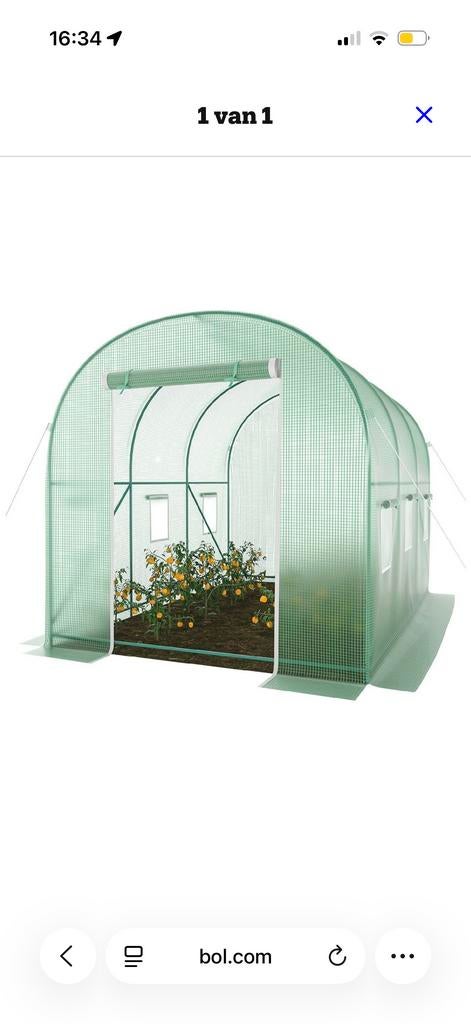 Nieuwe tuinkas (3x2x2m) - Ideaal voor kweken, Ophalen of Verzenden, Folie, Nieuw, Kweekkas