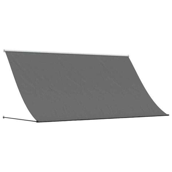 Luifel uittrekbaar 300x150 cm stof en staal antracietkleurig, Tuin en Terras, Nieuw, Ophalen of Verzenden, 150 tot 300 cm, 250 cm tot 450 cm