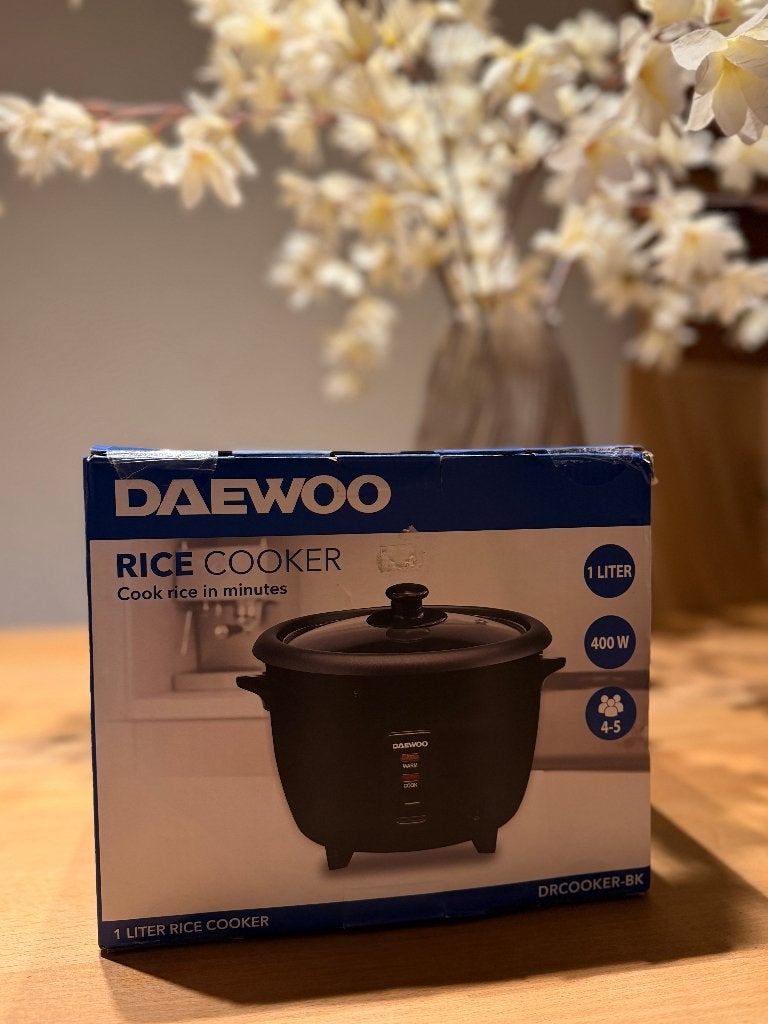 NIEUW IN DOOS | Daewoo Rijstkoker | 1 Liter | Zwart, Witgoed en Apparatuur, Ophalen of Verzenden, Nieuw