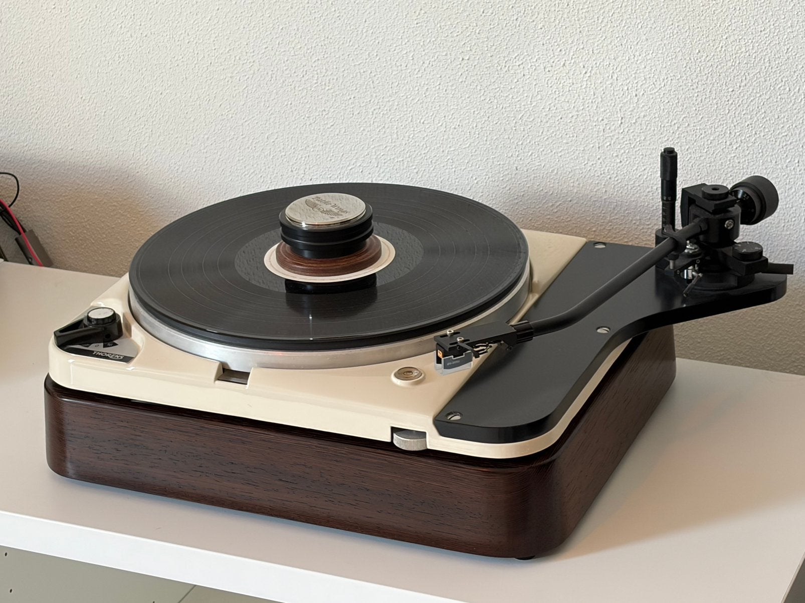 Thorens TD124 Wengé plinth, Ophalen of Verzenden, Zo goed als nieuw, Thorens