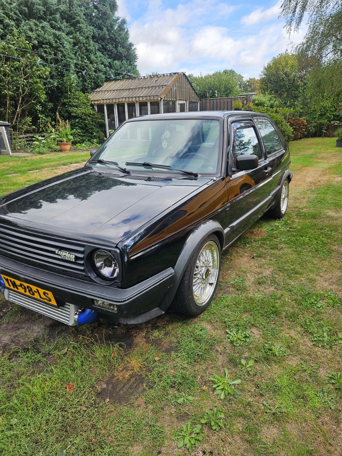 Volkswagen Golf 2 1.9 TDI ALH (1989) – TDI-swap –, Voorwielaandrijving, 4 cilinders, Leder en Stof, Zwart