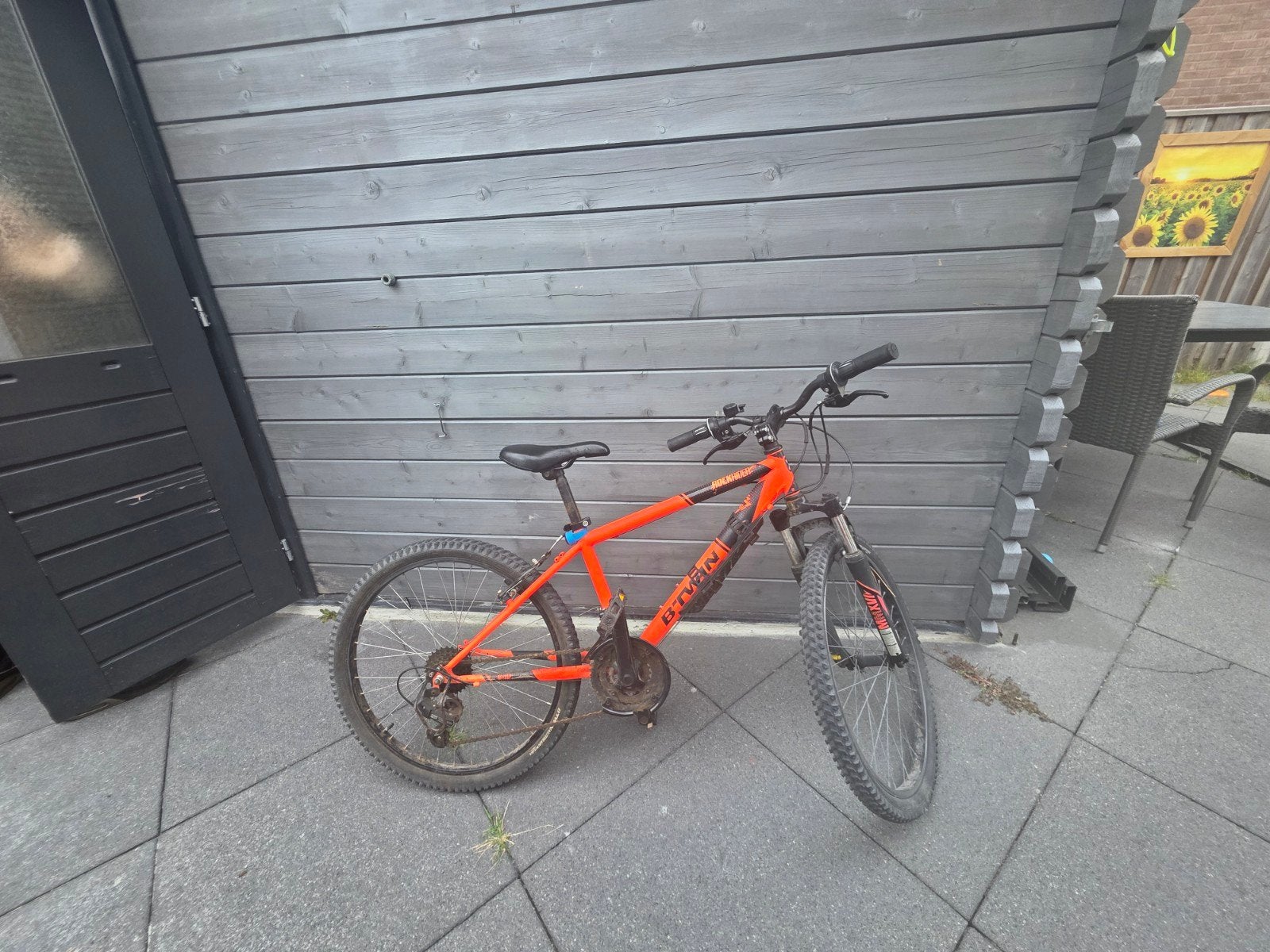 B'Twin Rockrider Mountainbike - Oranje 24 inch, Overige merken, Gebruikt, Hardtail, 49 tot 53 cm