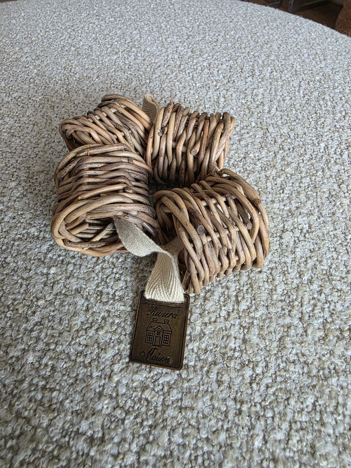 Riviera Maison Rattan Servettenringen (set van 4), Huis en Inrichting, Ophalen of Verzenden