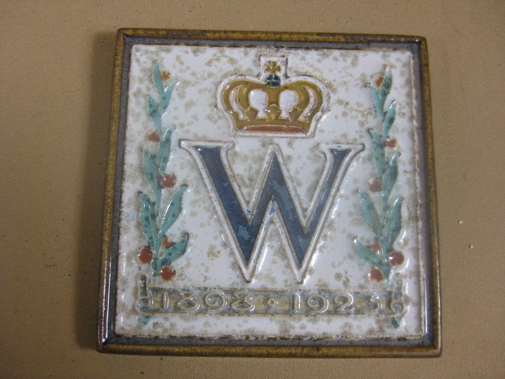 Porceleyne Fles tegel Wilhelmina 1923, Antiek en Kunst, Ophalen of Verzenden