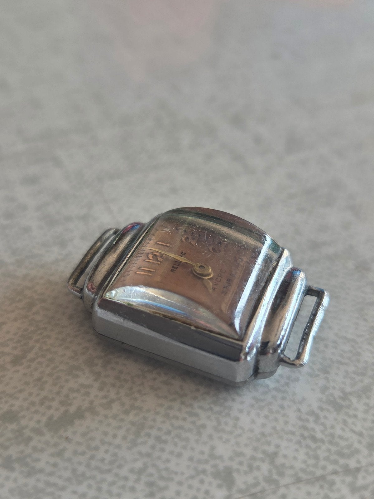 Vintage Relic Ancre 15 Rubis Polshorloge - Jaren '30-'60, Overige merken, Staal, Polshorloge, 1930 tot 1960
